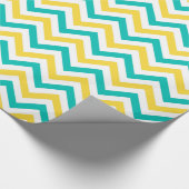 Papier Cadeau Teal, Pineapple, Wht Large Chevron Zig Zag (Coin)