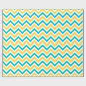 Papier Cadeau Teal, Pineapple, Wht Large Chevron Zig Zag (Plat)