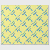 Papier Cadeau Team Boy Gender Reveal Wrap (Plat)