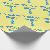 Papier Cadeau Team Boy Gender Reveal Wrap (Coin)
