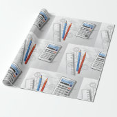 Papier Cadeau Technical Drawing Office Supplies (Déroulé)