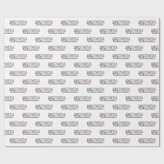 Papier Cadeau Technicien d'anesthésie Technique d'anesthésie rét (Plat)