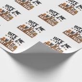 Papier Cadeau Technicien vétérinaire Bite Me Je suis technicien  (Coin)