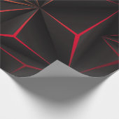 Papier Cadeau techno futuriste Abstrait en polygone noir (Coin)