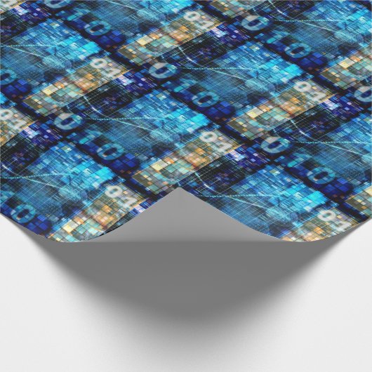 Papier Cadeau Technologie de code binaire Arrière - plan d'image (Coin)