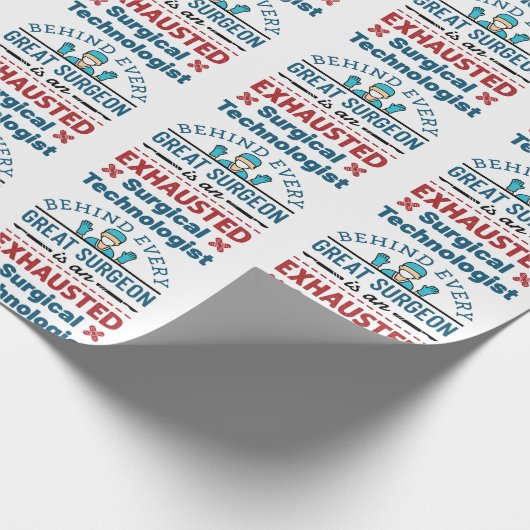 Papier Cadeau Technologue chirurgical épuisé Funny Scrub Tech (Coin)