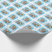 Papier Cadeau Teckel à poils durs heureux de Howlidays (Coin)