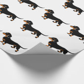 Papier Cadeau Teckel mignon - chien de Doxie (Coin)