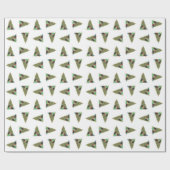 Papier Cadeau Teckels écossais à Noël (Plat)