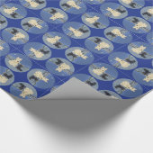 Papier Cadeau Teckels Écossais à Noël (Coin)