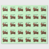 Papier Cadeau Teckels ornés (Plat)