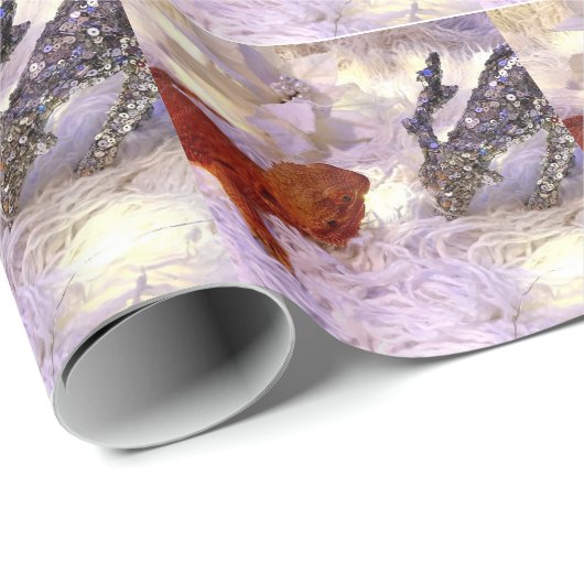 Papier Cadeau Tectez le rouleau de papier à envelopper de dragon (Coin rond)