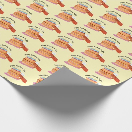 Papier Cadeau Tectez l'oiseau d'anniversaire (Dragon à tête nue) (Coin)