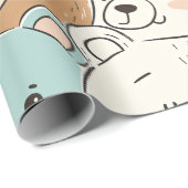 Papier Cadeau teddy bear (Coin rond)