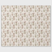 Papier Cadeau Teddy Bear Baby Baby Girl Douche (Plat)