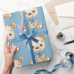 Papier Cadeau Teddy Bear Baby Baby shower garçon