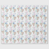 Papier Cadeau Teddy Bear Girl and Boy Twins (Plat)