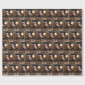 Papier Cadeau Teddy Bear Sur Une Chaise (Plat)