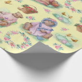 Papier Cadeau Teddy Bear Tea Party Vintage Palette (Coin)