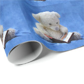 Papier Cadeau Teddy Bear Time to Read Wrapper Paper, ZKOA (Coin rond)