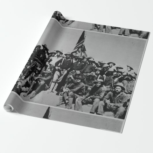 Papier Cadeau Teddy's Colts Teddy Roosevelt Rough Riders 1898 (Déroulé)