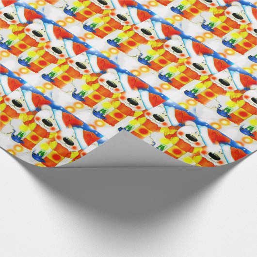 Papier Cadeau Tedies de Noël (Coin)