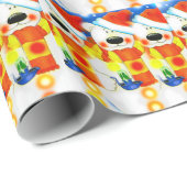 Papier Cadeau Tedies de Noël (Coin rond)