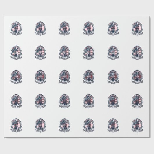 Papier Cadeau Tee-shirt graphique vectoriel du Labrador patrioti (Plat)