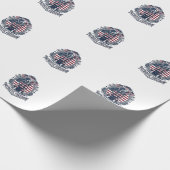 Papier Cadeau Tee-shirt graphique vectoriel du Labrador patrioti (Coin)