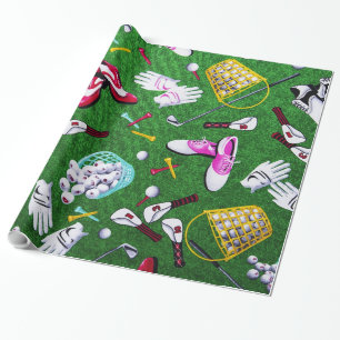 Papier Cadeau Tee Time Girly Golf