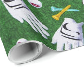Papier Cadeau Tee Time Girly Golf (Coin rond)