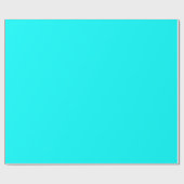 Papier Cadeau Teinte de couleur bleu aqua uni (Plat)