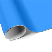 Papier Cadeau Teinte de couleur bleu azur uni (Coin rond)