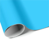 Papier Cadeau Teinte de couleur bleu ciel simple (Coin rond)
