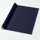 Papier Cadeau Teinte de couleur bleu noir uni (Déroulé)