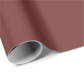 Papier Cadeau Teinte de couleur brun Auburn uni (Coin rond)