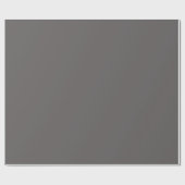 Papier Cadeau Teinte de couleur gris carbone uni (Plat)