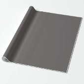 Papier Cadeau Teinte de couleur gris carbone uni (Déroulé)