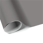 Papier Cadeau Teinte de couleur gris carbone uni (Coin rond)