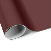 Papier Cadeau Teinte de couleur marron brûlé uni (Coin rond)