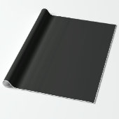 Papier Cadeau Teinte de couleur noire douce uni (Déroulé)