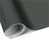 Papier Cadeau Teinte de couleur noire douce uni (Coin rond)