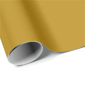 Papier Cadeau Teinte de couleur or miel brûlé uni (Coin rond)