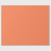 Papier Cadeau Teinte de couleur orange corail uni (Plat)