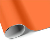 Papier Cadeau Teinte de couleur orange Cosmic Blaze simple (Coin rond)