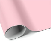 Papier Cadeau Teinte de couleur rose bubblegum simple (Coin rond)