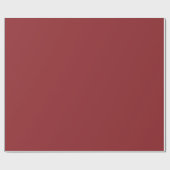 Papier Cadeau Teinte de couleur rouge brique uni (Plat)