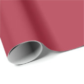 Papier Cadeau Teinte de couleur rouge framboise simple (Coin rond)