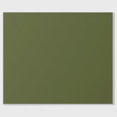 Papier Cadeau Teinte de couleur vert armée uni (Plat)