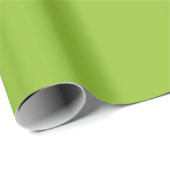 Papier Cadeau Teinte de couleur vert citron clair uni (Coin rond)